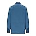 Women's Corduroy Button Down Shirt Fashion Patchwork Long Sleeve Collared Casual Blouse Dressy Loose Work Business Tops Blue