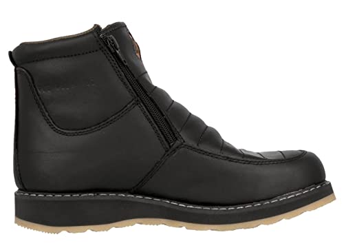 Cowboy Professional Mens 300W Black Work Boots Leather Slip Resistant Soft Toe2