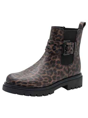Bottines Chelsea Femme pour le Bureau - Chaussures Rondes à Boucle MARCO TOZZI