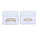 Braces Festival Ball Fangs Dentures Micro-Set Zircon Braces Grills, Gold (Set)