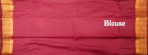 Image of VFCollections Women's Kanchipuram Silk Pure Pattu Sarees With Blouse