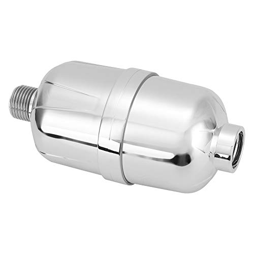 Fafeicy Filtro de Ducha, Purificador de Agua de Carbón Activado, Fácil Instalación, Elimina Impurezas y Metales Pesados, Ideal para Baños Familiares y Pieles Sensibles (SILVER)