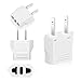 Produktbild JOPHEK 4 Stück Reiseadapter, US to EU Adapter, USA Netzadapter Adapterstecker Adapter zum 2 Pin Stecker Amerika/Kanada Konverter für Reisen Business, USA Adapter für Geräte mit USA-Netzteil - Weiß