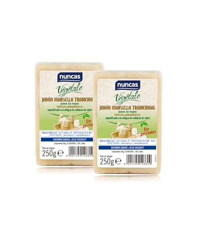 Nuncas Italia S.p.A. Jabòn Marsella Tradicional Vegetal 250 gr (Paquete de 2)