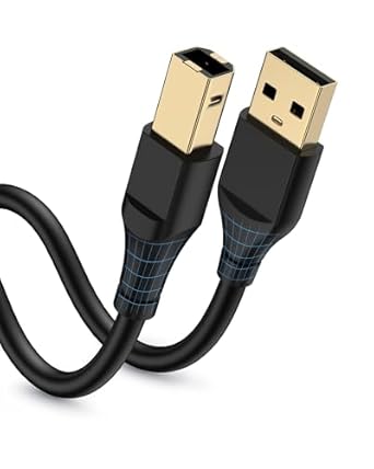 Amazon.com: HP Printer Cable 6ft, Square USB A to USB B Cable for ...