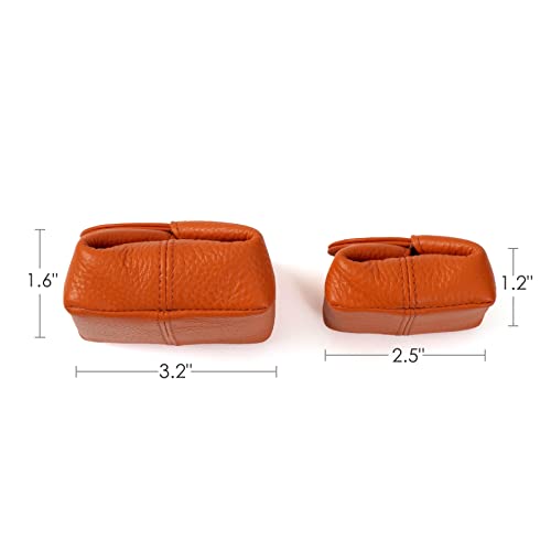 Image of Cockatoo Genuine Leather Coin Pouch Change Holder, Mini Snap Pocket Wallet for Men Women (Fuchsia, Small)