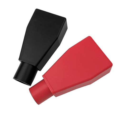 MGI SpeedWare Top Post Car Battery Terminal Boot Covers, Made in The USA, Red + Black Pair (2/0 AWG)