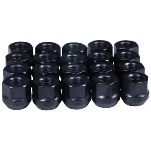 Tuercas traseras 1/2-20 con acabado premium negro para llantas de Jeep Wrangler 20pcs