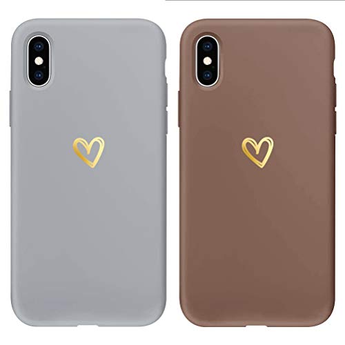 Yoedge Funda para iPhone X [2 Unidades], Silicona Mate Ultra Thin TPU Cubierta Transparente Movil Carcasa Antigolpes Delgado Protector Case...