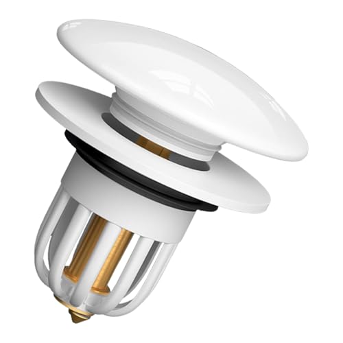 Tapón de drenaje para lavabo, filtro de desagüe, tapón para evitar obstrucciones, ideal para lavabos de cerámica, lavabos de pie, lavabo superior