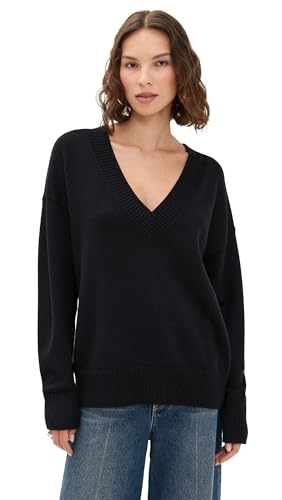 Good American Women's Knit Deep V Knit Sweater