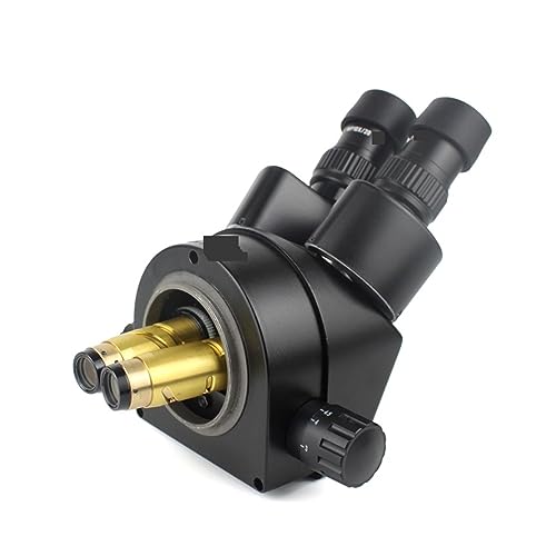 Cámara para microscopio industrial binocular con aumento 7X-45X y anillo de 56 luces LED 8