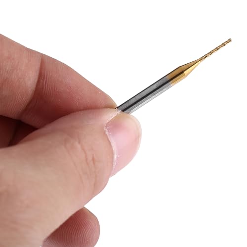 10pcs Coated Tungsten Carbide End Mill Engraving Bits, High Hardness, Wear Resistance - Image 2