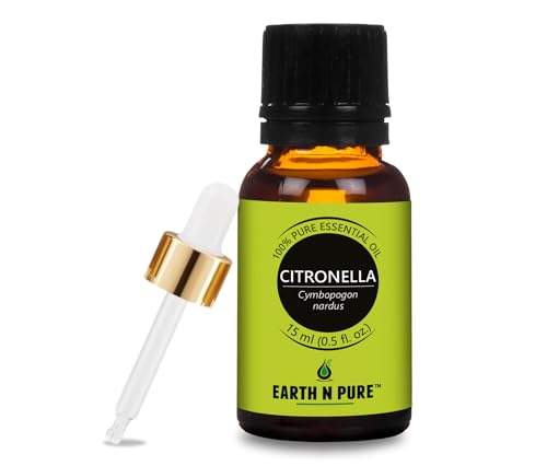 Image of Earth N Pure Citronella Essential Oil Undiluted, Natural, Therapeutic Grade 15 ml