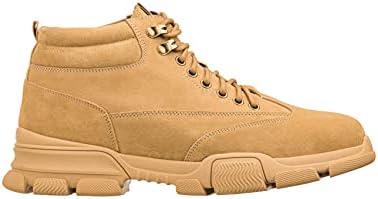 CALTO Men's Invisible Height Increasing Elevator Shoes - Desert Sand Suede Lace-up Work Boots - 2.9 Inches Taller - K50130- Size 8 D(M) US | Image 1