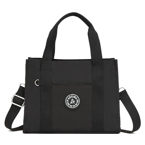 AOCINA Small Tote Bag for Women with Zipper Satchel Bags Crossbody Tote Purse Shoulder Handbags for Work Nurse College Gift