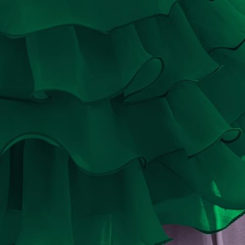 Toddler Girls' One Shoulder Ruffle Party Dress with Elegant Layered Tulle Princess Gown for Birthday Wedding Formal3