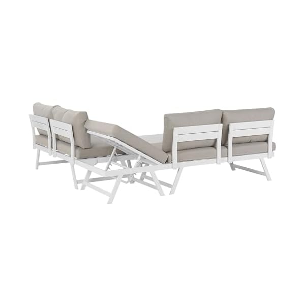 Coccorino Gartenset 5-Sitzer Aluminium Taupe