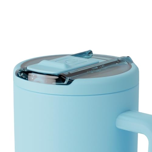 Image of BruMate Era Flip 40oz Tumbler with 100% Leakproof Covered Straw Lid | Hygienic Covered Straw | Insulated Stainless Steel Water Bottle with Handle | Cup Holder Friendly | BPA-Free (Glacier)