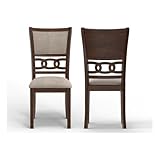 New Classic Furniture Gia Dining Chairs, Set of 2, Cherry Brown
