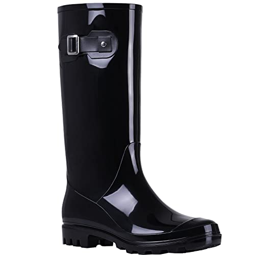 Image of Asgard Women's Tall Rain Boots Waterproof Knee High Rainboots Rubber Garden Boots