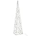 LED Pyramide Lichterkegel – Beleuchtung für Weihnachten innen außen – Acryl-Figur mit Trafo IP44 Timer – 30 Leuchten warm-weiß 60 cm hoch Xmas