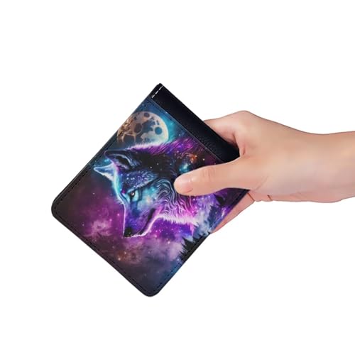 HUIACONG Moon Galaxy Wolf Mens Wallet Slim Smart Thin Clutch Credit Card Holder Cash Coins Storage Pouch Heavy Duty Wallet for Teen Boys Kids Gifts3