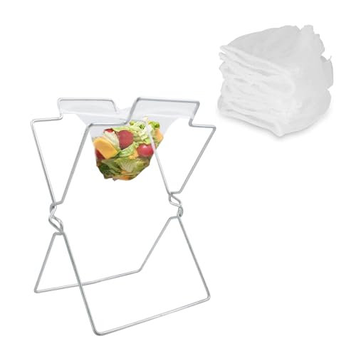 Colador para Fregadero de Cocina Plegable con 100 Bolsas Filtro