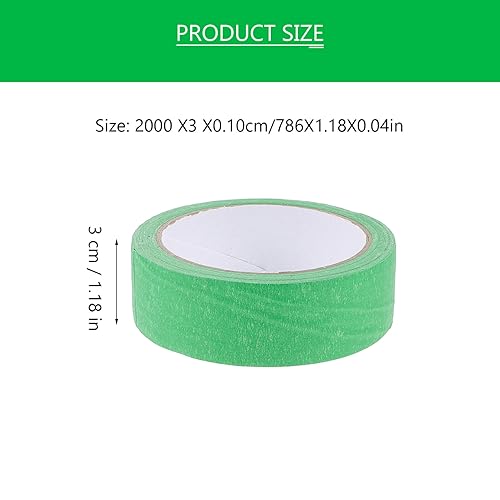 Image of Baluue Green Masking Tape 4 Rolls Paper Masking Tape for Painting DIY Crafts for Spraying Protection