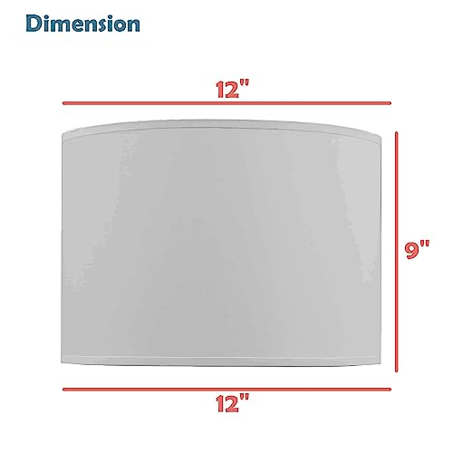 Image of Aspen Creative 31602, Drum Spider Lamp Shade, Natural Banana Leaf, 12 inch Top x 12 inch Bottom x 9 inch Height