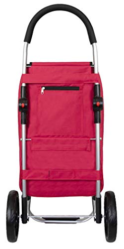 Einkaufswagen aus Aluminiumrahmen mit faltbarem Rahmen Rot – Bild 5
