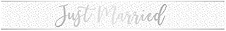 Amscan 9912137 - Just Married Silver Script Foil Banner - 2.7m