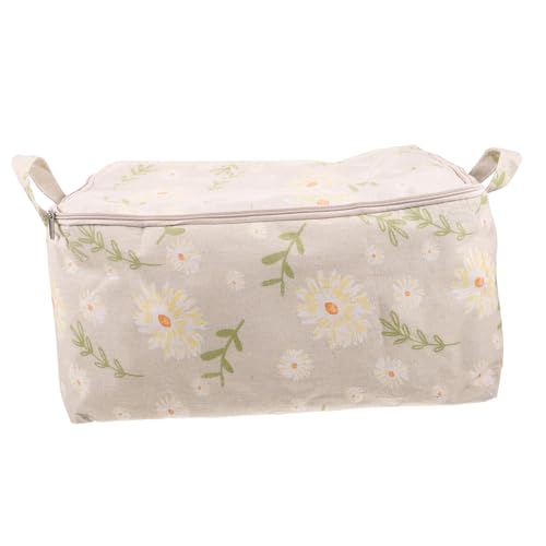 Gatuida Funda Nordica Juguetes Cesta Bolsa De Almacenamiento De Dormitorio Hermético Tapa Organizador De Almacenamiento De Armario Contenedores Extra Lino Cubitos Cajas Hogar Algodón Beige