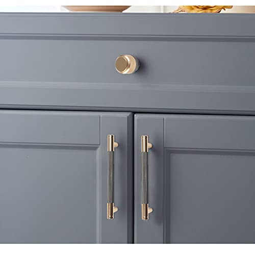 Guolich 2 Pcs Hole Centers 5.03”(128mm) Kitchen Drawer Handle Door Cabinet Pulls Stainless Steel Handle Modern Gold Hardware for Wardrobe Bathroom Dresse - Image 4