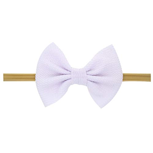 Toddler Headband Kid Headwear Baby Accessories Girls Bow Turban Baby Care All Things Baby (White, One Size)
