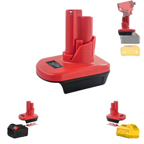 for DeWalt and for Milwaukee Battery Adapter, Compatible with M18 and for DeWalt 20V 60V Lthium Battery (Power for Milwaukee for M12 Tools)