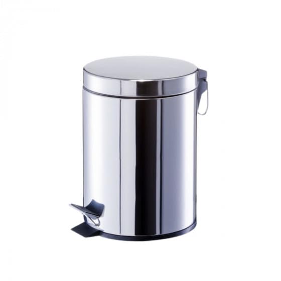 Poubelle de salle de bain en acier inoxydable finition mate pour décoration contemporaine