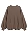 ZAFUL Womens Oversized Sweater 2025 Fall Winter Trendy V Neck Slouchy Long Sleeve Pullover Casual Cute Chunky Knit Tunic Top Fashion Side Slit Sweatshirt Outfits Coffee M