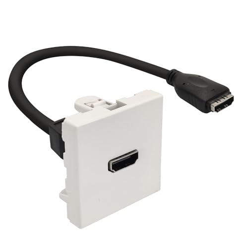 Waytex - Waytex 37267 Plastron HDMI 45x45 F/F femelle câble 20 cm Blanc - -7%