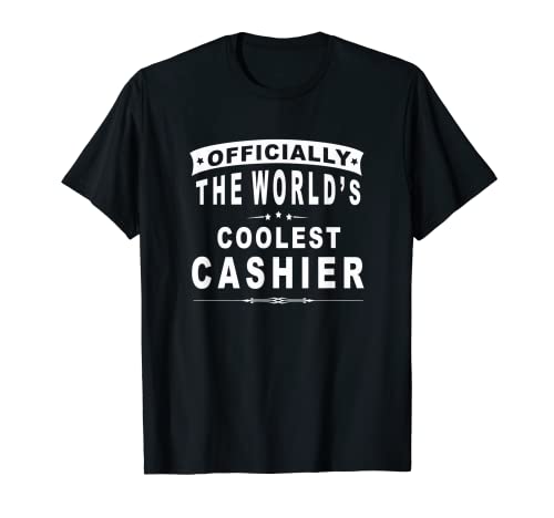 Idea de regalo oficial de la camiseta de cajero más genial del mundo Camiseta
