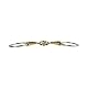 AK Loose Ring Rhombus mit Cooper Roller Middle Link in Neusilber Horse Bits AKRS-2625 (Deutsch/Silber, 5.25’’)