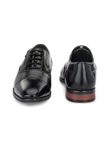 Image of San Frissco Mens Formal Shoes Lace Up Leatherette Oxfords /Soft Cushioned Footbed with TPR Sole /Comfortable, Stylish, Trending, Party, Outdoor Shoes for Office & College
