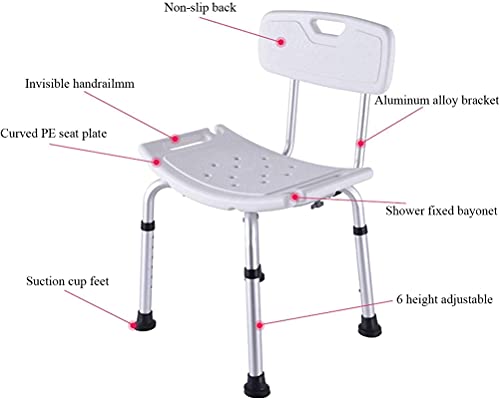 Chaise de douche avec dossier pour le confort quotidien des seniors