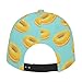 Unisex Adult Bagel Food Funny Pattern Baseball Cap Snapback Dad Hat for Camping Golf Outdoor Activities, Fashionable Adjustable Snap Military Cap, One Size Fits Most