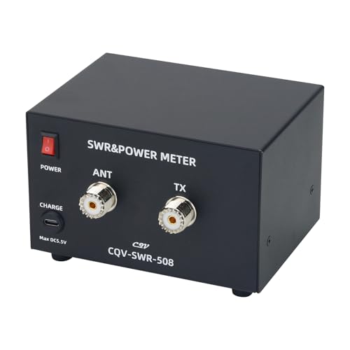 Digitaler SWR Leistungsmesser 200W Digitale Leistungs Stehwellenmessgerät 1.8-54Mhz Frequenz 4.3-Zoll IPS Farbe LCD Display
