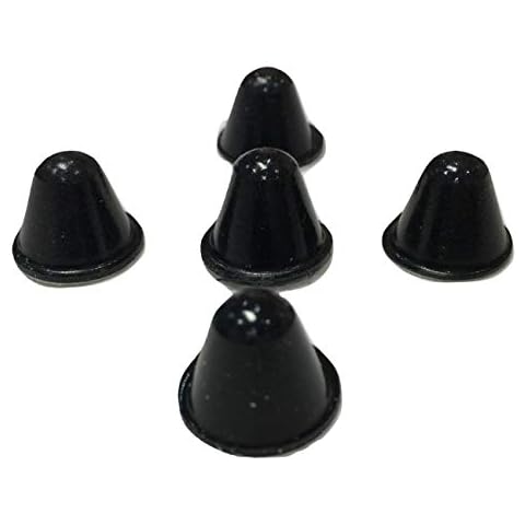 Cone Shaped Black Rubber Bumpers - 20 PC - Made in USA - Rubber Feet Spacers for Electronics, Computer Audio Equipment, Car Truck Bug Deflector, Cutting Boards, Picture Frames, Cabinet Door Cover