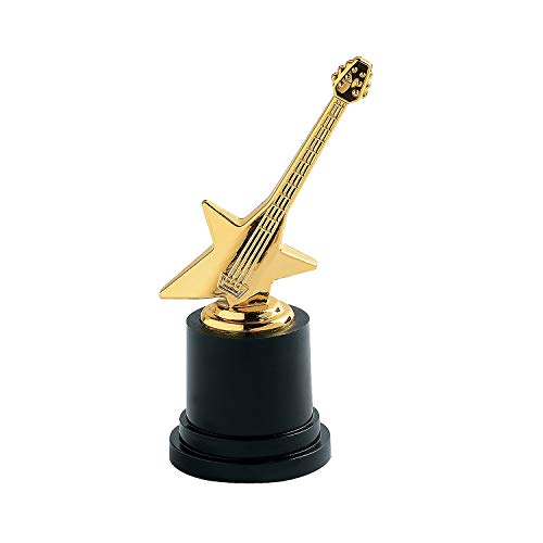 Trophées Rockstar Fun Express en lot de 12 pièces pour récompenses