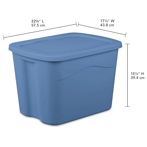 Image of 18-Gallon Plastic Storage Bins with Snap-on Lids - 8-Pack, Home Organization Essential