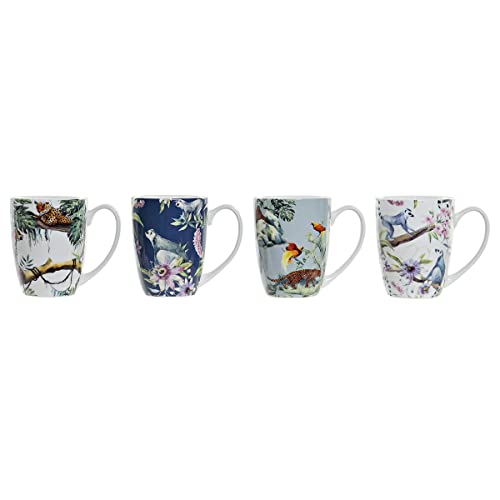 DKD Home Decor Taza mug Color Multicolor, de Porcelana (400 ml) (4 Unidades) DKD Home Decor Taza mug Color Multicolor, de Porcelana (400 ml) (4 Unidades)