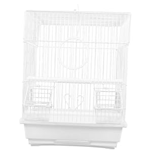 Hohopeti Parrot Bird Cage Iron Craftsmanship Large Capacity Bird Carrier Safe Door Lock Portable Travel Cage for Outdoor Indoor Birds